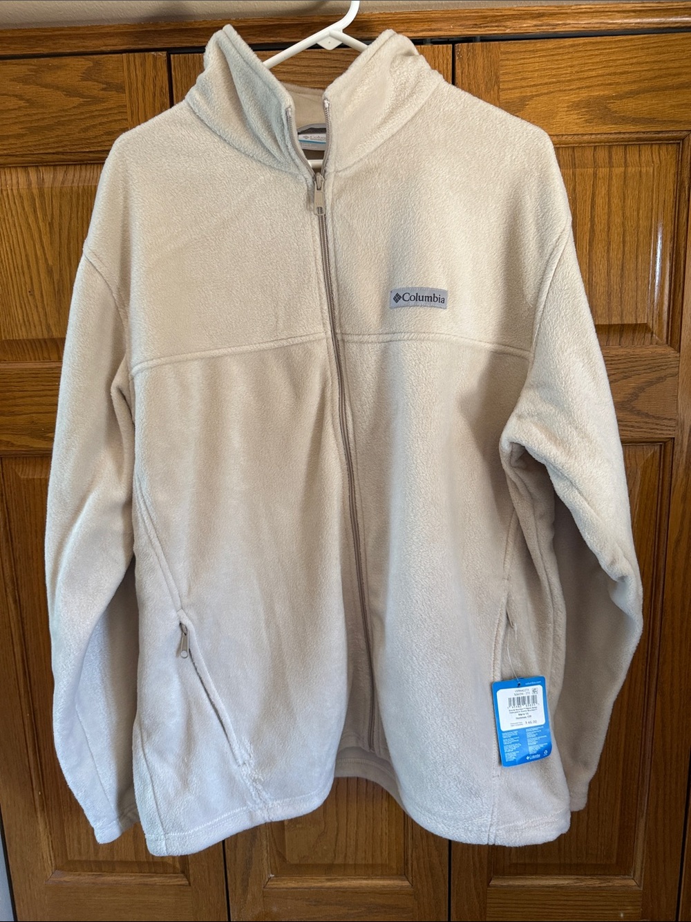 Columbia Cream Full-Zip Fleece Jacket XL  NWT